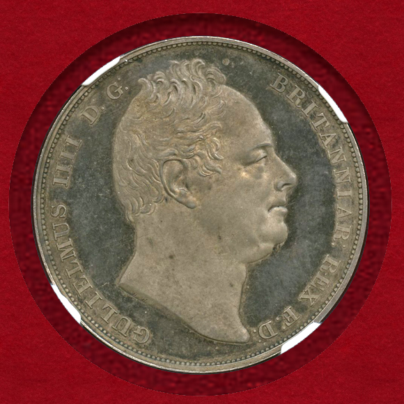 1831年クラウン銀貨プルーフ ウィリアム4世