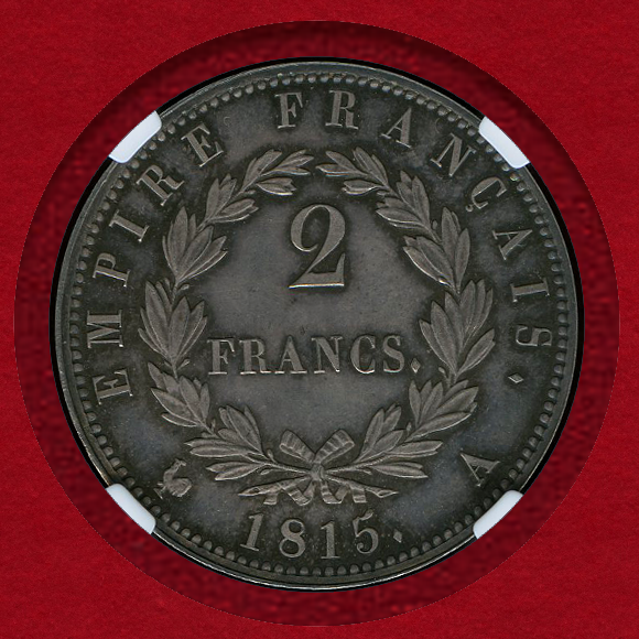 1815年A フランス ナポレオン1世 百日天下 2フラン 銀貨 NGC PF65 – JCC Members Coin MUSEUM