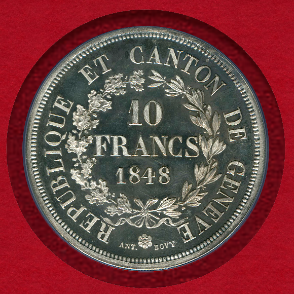 ジュネーブ10フラン銀貨
